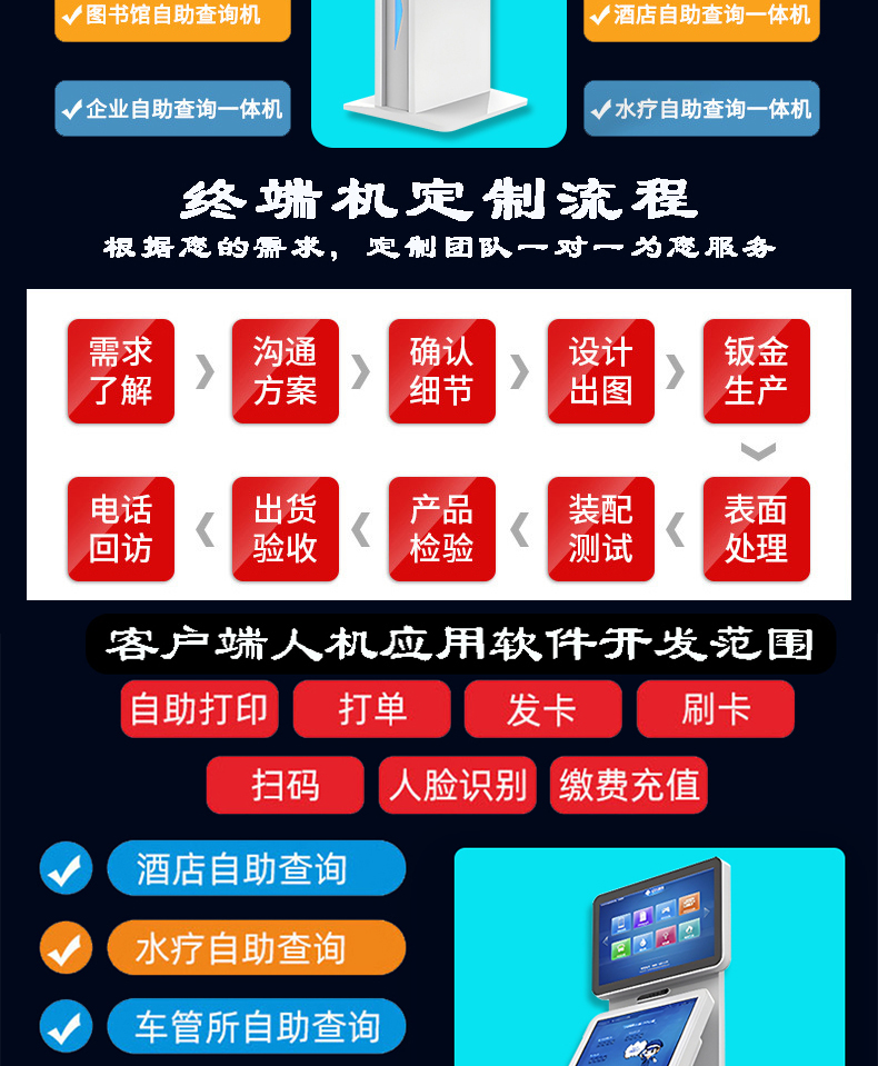 來訪人員自助登記管理系統多功能終端一體機定制加工客戶端應用軟件開發